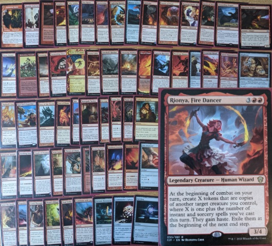 Rionya, Fire Dancer - Combat/Storm EDH Deck (Custom 100 Card Commander Deck)